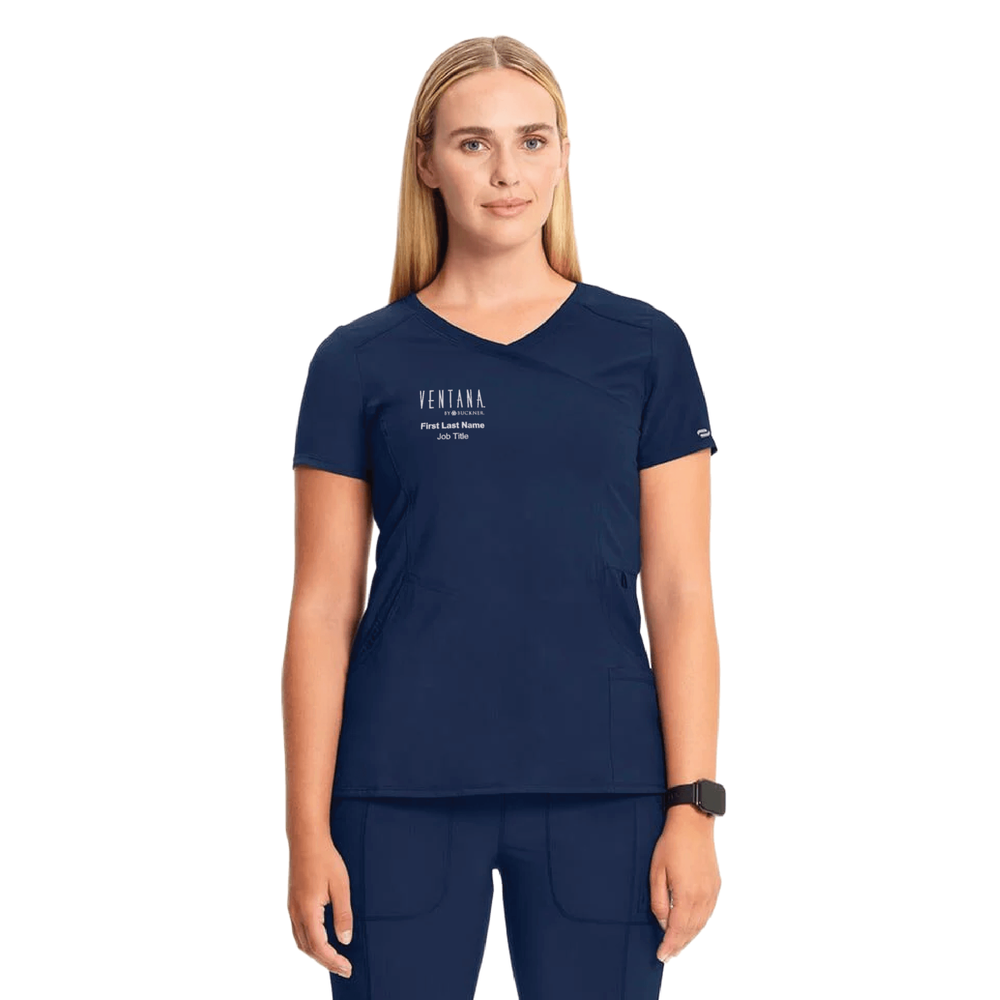 Ventana Women's Infinity Mock Wrap Top - NAVY primary image