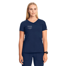 Image of Ventana Women's Infinity Mock Wrap Top - NAVY