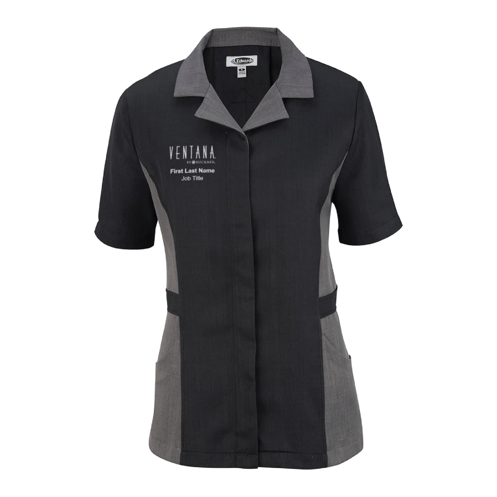 Ventana Women's Edwards Premier Housekeeping Tunic - 010 BLACK primary image