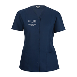 Image of Ventana Edwards Essential Snap-Front Housekeeping Smock - VINTAGE NAVY