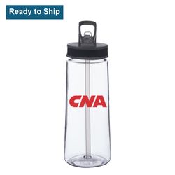 Image of 22 oz. Sports Water Bottles with Straw - 10 pack