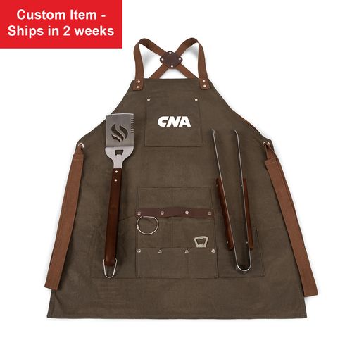 BBQ Apron with Tools & Bottle Opener image thumbnail