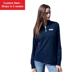 Image of Women's Grid Quarter Zip Pullover