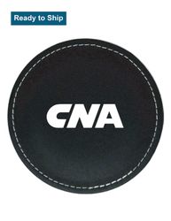 Image of Benson Bonded Leather Round Coaster