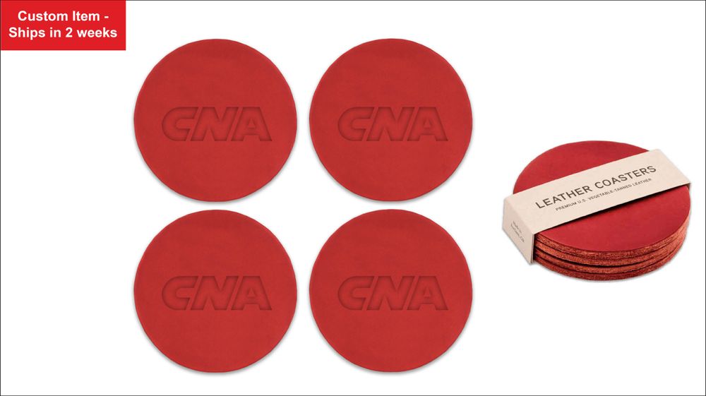 Leather Coaster (Set of 4) - CNA Logo primary image
