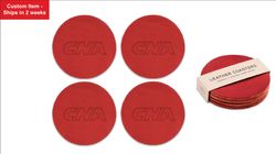 Image of Leather Coaster (Set of 4) - CNA Logo