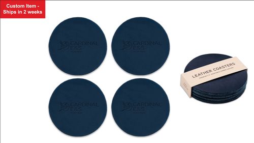 Leather Coaster (Set of 4) - Cardinal E&S Logo image thumbnail