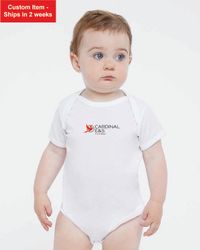 Image of Infant Fine Jersey Bodysuit - Cardinal E&S Logo