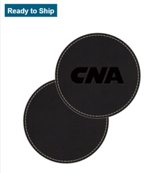 Image of Classic Round Leather Coaster