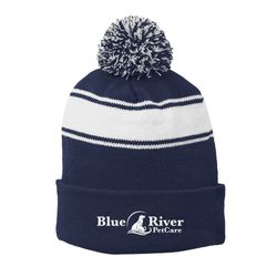 Image of Stripe Pom Pom Beanie