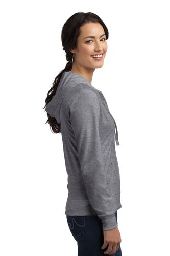 District Women's Fitted Jersey Full-Zip Hoodie image thumbnail