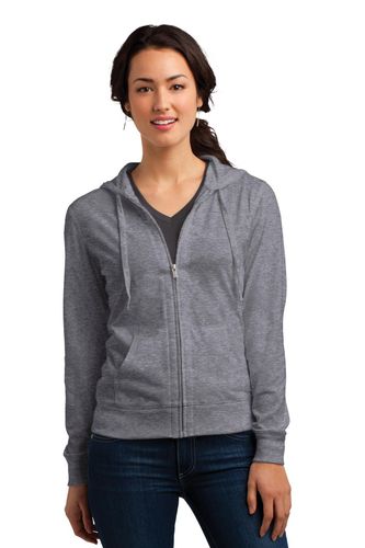 District Women's Fitted Jersey Full-Zip Hoodie image thumbnail