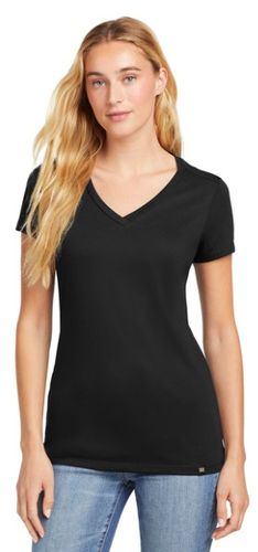 New Era Ladies Heritage Blend V-Neck Tee LNEA101 image thumbnail