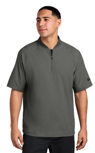 New Era Cage Short Sleeve 1/4-Zip Jacket NEA600  image thumbnail