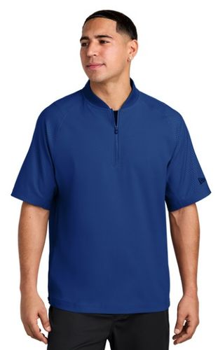 New Era Cage Short Sleeve 1/4-Zip Jacket NEA600  image thumbnail