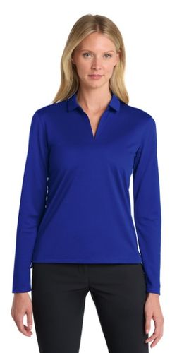 Nike Ladies Dri-FIT Micro Pique 2.0 Long Sleeve Polo NKDC2105  image thumbnail