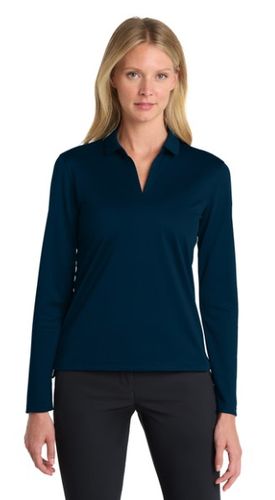 Nike Ladies Dri-FIT Micro Pique 2.0 Long Sleeve Polo NKDC2105  image thumbnail