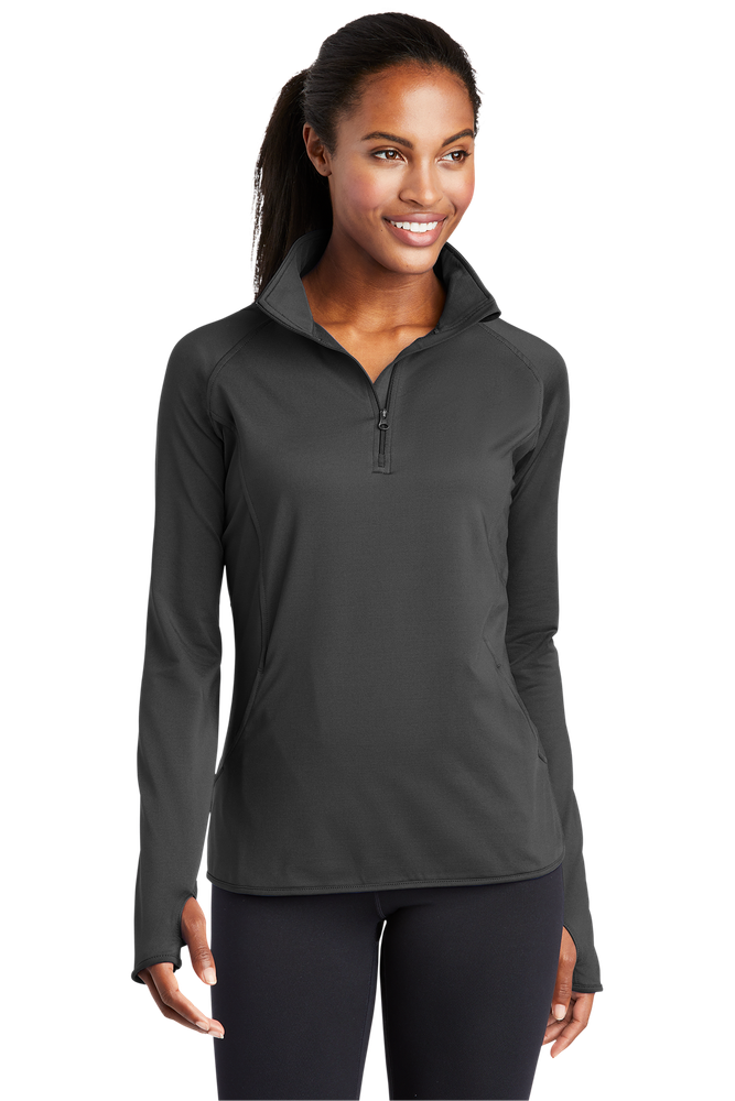 Sport-Tek® Ladies Sport-Wick® Stretch 1/2-Zip Pullover. primary image