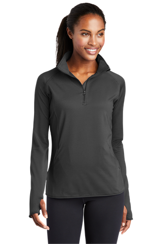 Sport-Tek® Ladies Sport-Wick® Stretch 1/2-Zip Pullover. image thumbnail