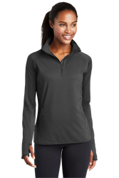 Image of Sport-Tek® Ladies Sport-Wick® Stretch 1/2-Zip Pullover.