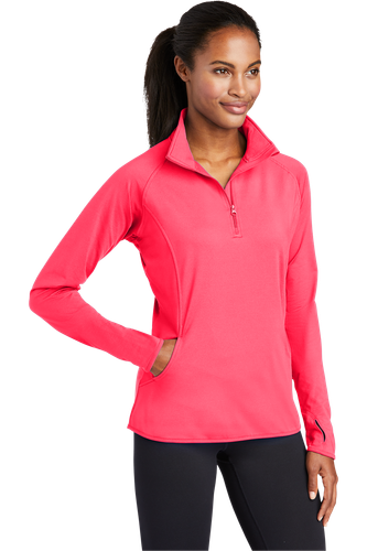 Sport-Tek® Ladies Sport-Wick® Stretch 1/2-Zip Pullover. image thumbnail