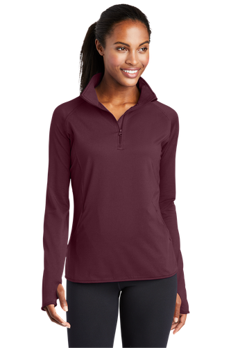 Sport-Tek® Ladies Sport-Wick® Stretch 1/2-Zip Pullover. image thumbnail