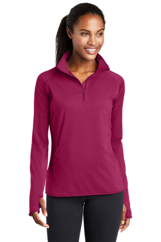 Sport-Tek® Ladies Sport-Wick® Stretch 1/2-Zip Pullover. image thumbnail
