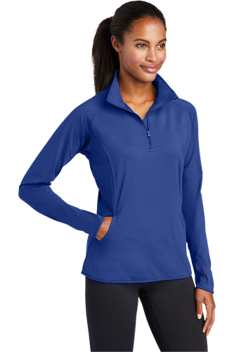 Sport-Tek® Ladies Sport-Wick® Stretch 1/2-Zip Pullover. image thumbnail