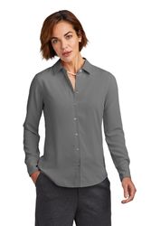 Image of Brooks Brothers Women's Full-Button Satin Blouse