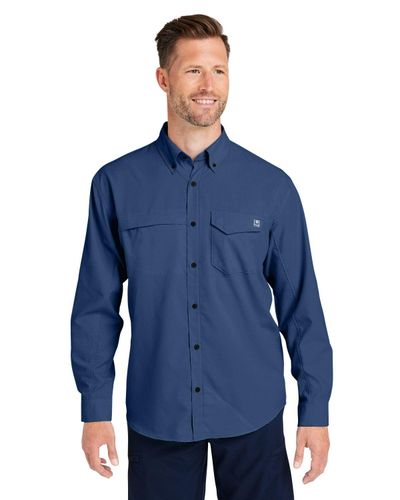 HUK Men's Tide Point Long Sleeve Shirt image thumbnail