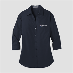 Image of Johnstone Ladies 3/4 Sleeve Care Free Poplin Shirt
