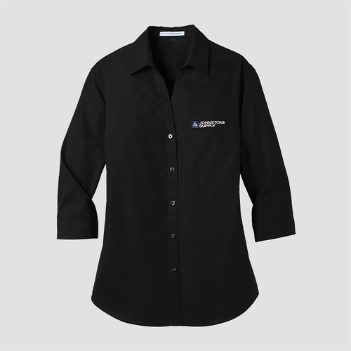 Johnstone Ladies 3/4 Sleeve Care Free Poplin Shirt image thumbnail