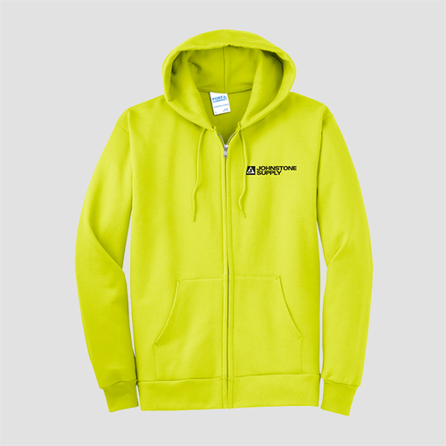 Johnstone Tall Fleece Full Zip Hi Vis Hoodie image thumbnail