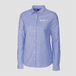 Image of Johnstone Cutter & Buck Stretch Oxford Womens Long Sleeve Dress Shirt