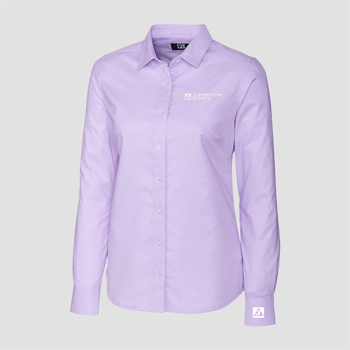Johnstone Cutter & Buck Stretch Oxford Womens Long Sleeve Dress Shirt image thumbnail