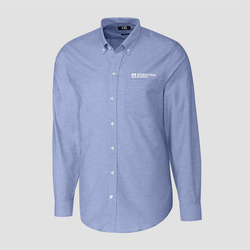 Image of Johnstone Cutter & Buck Stretch Oxford Mens Big and Tall Long Sleeve Dress Shirt