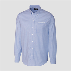 Image of Johnstone Cutter & Buck Stretch Oxford Stripe Mens Big and Tall Long Sleeve Dress Shirt