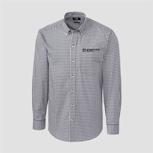 Johnstone Cutter & Buck Easy Care Stretch Gingham Mens Big and Tall Long Sleeve Dress Shirt image thumbnail
