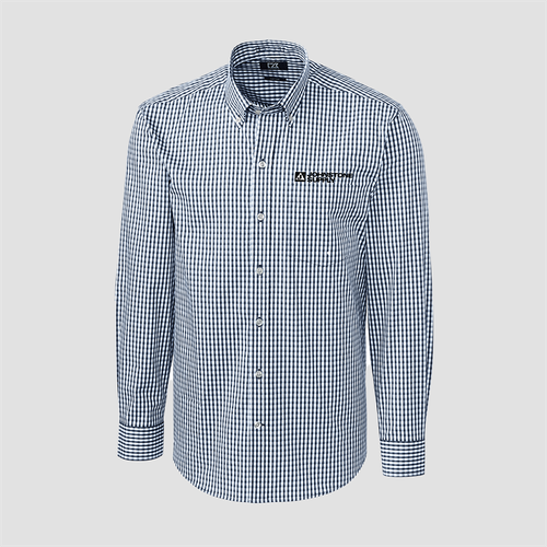 Johnstone Cutter & Buck Easy Care Stretch Gingham Mens Big and Tall Long Sleeve Dress Shirt image thumbnail