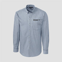 Image of Johnstone Cutter & Buck Easy Care Stretch Gingham Mens Big and Tall Long Sleeve Dress Shirt