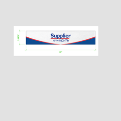 Image of 4 Way Display Supplier of the Month Evergreen Graphic 
