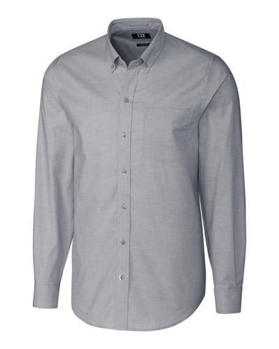 Cutter & Buck Stretch Oxford Mens Big and Tall Long Sleeve Dress Shirt Big & Tall BCW00138 image thumbnail