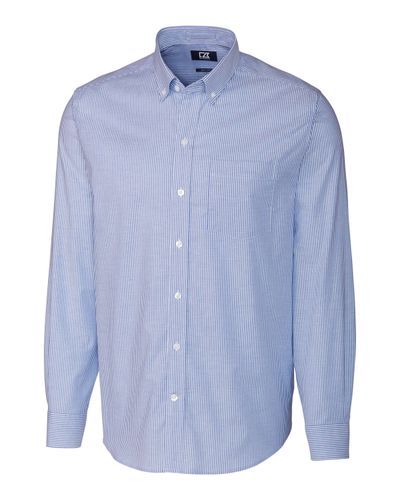 Cutter & Buck Stretch Oxford Stripe Mens Big and Tall Long Sleeve Dress Shirt BCW00141 Big & Tall image thumbnail