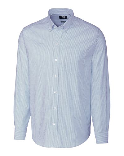 Cutter & Buck Stretch Oxford Stripe Mens Big and Tall Long Sleeve Dress Shirt BCW00141 Big & Tall image thumbnail