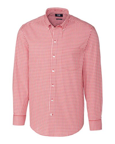 Cutter & Buck Easy Care Stretch Gingham Mens Long Sleeve Dress Shirt MCW00143 image thumbnail