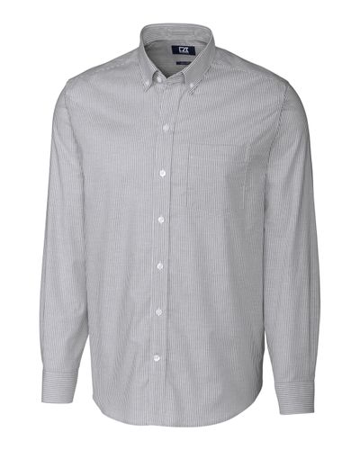 Cutter & Buck Stretch Oxford Stripe Mens Big and Tall Long Sleeve Dress Shirt BCW00141 Big & Tall image thumbnail