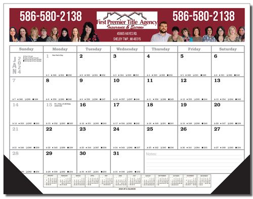 Desk Planner Blotter Calendar - Full Color A448 image thumbnail