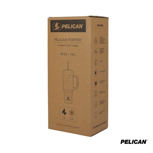 Pelican Porter™ 40 oz. Topographical Recycled Double Wall Stainless Steel Travel Tumbler image thumbnail