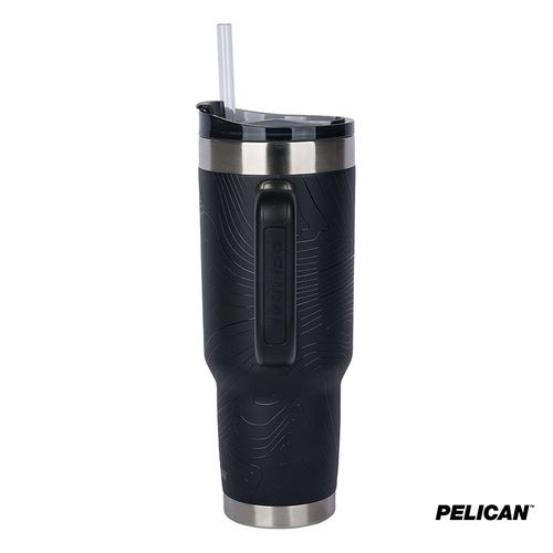 Pelican Porter™ 40 oz. Topographical Recycled Double Wall Stainless Steel Travel Tumbler image thumbnail