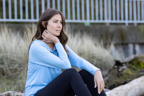 Cutter & Buck Coastline Eco Epic Comfort Recycled Womens Hooded Shirt image thumbnail